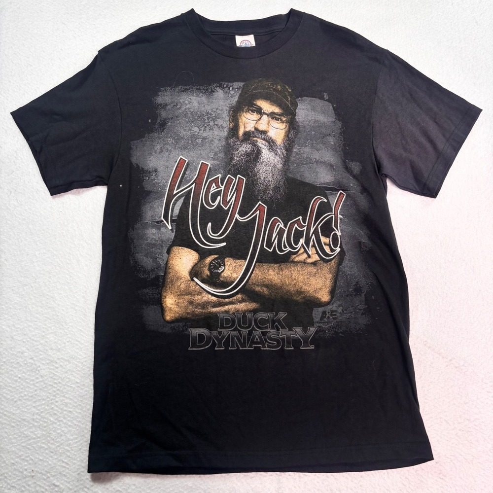 Duck Dynasty Hey Jack Phil‎ Robertson Graphic T-Shirt Adult Medium BlacK